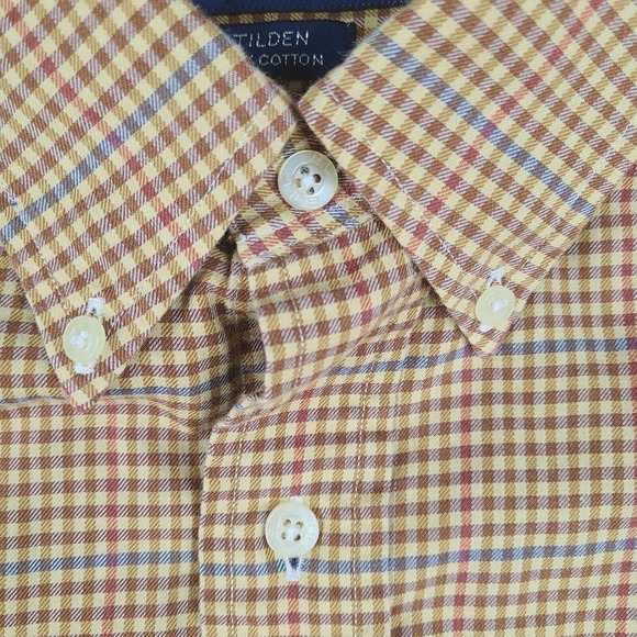 Ralph Lauren Shirt Men's Large Tilden Brown Golf Check Button-Down Long Sleeve - Picture 4 of 12